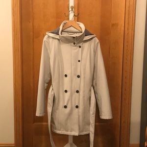 Calvin Klein Water-Resistant Hooded Trench Coat